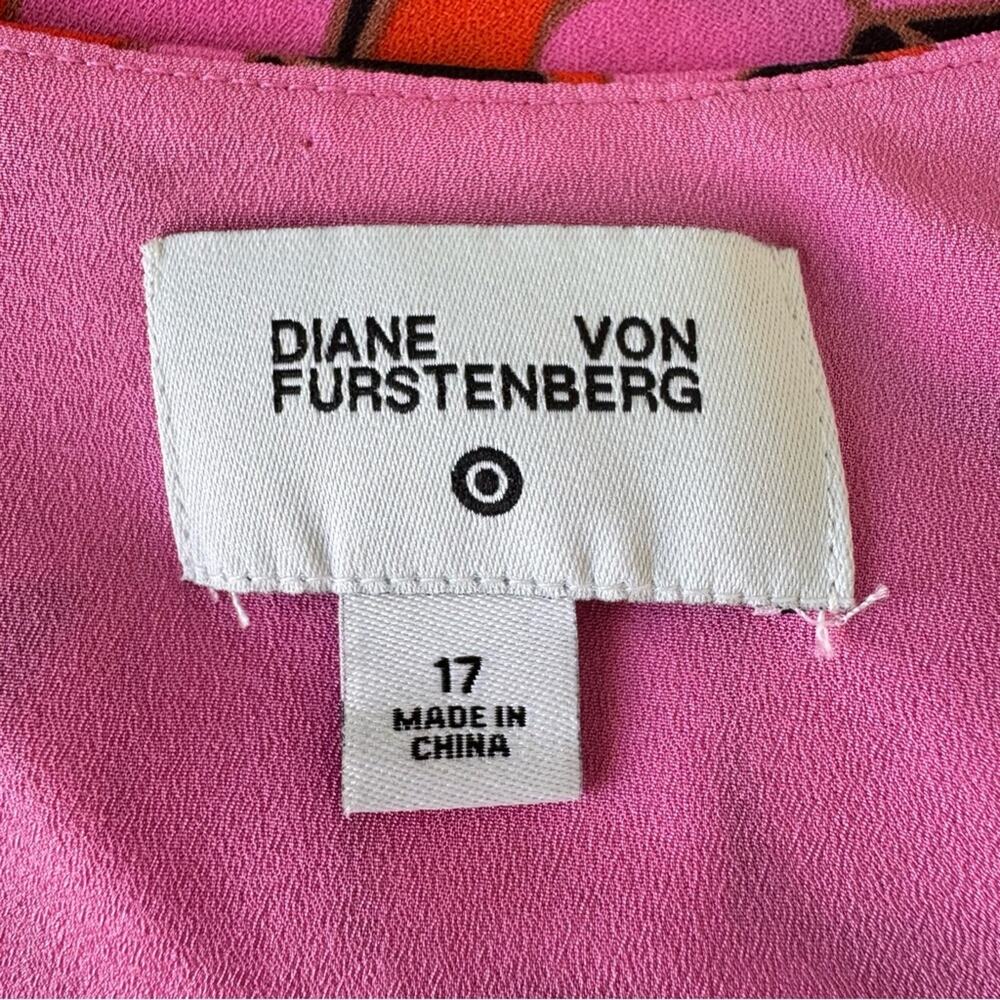 DVF Diane Von Furstenberg x Target 90s Shift Pink Modern Geo Mini Dress - Picture 7 of 9